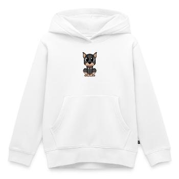 Doberman Pinscher - Kinder Premium Organic Hoodie - Weiß - Vorne - AI Model Kid Female (0cm)