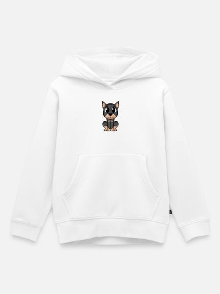Doberman Pinscher - Kinder Premium Organic Hoodie - Weiß