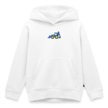 Chantier de chantier de dragage - Sweat Premium à capuche enfant bio - blanc - Devant - AI Model Kid Female (0cm)
