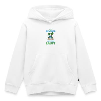 Bald Rentner - Kinder Premium Organic Hoodie - Weiß - Vorne - AI Model Kid Female (0cm)