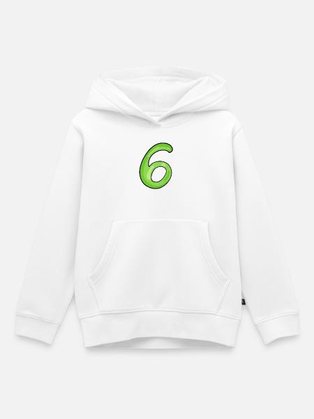6 - Kinder Premium Organic Hoodie - Weiß