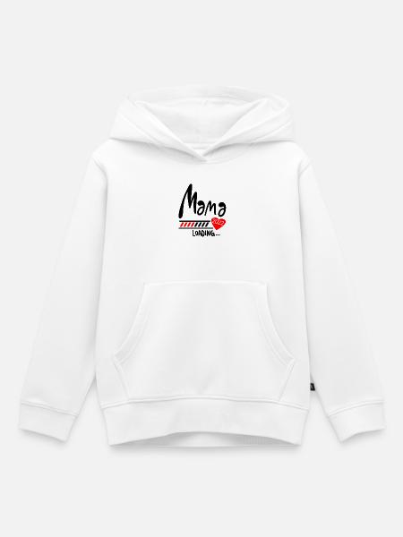 Mama Loading 2022 - Kinder Premium Organic Hoodie - Weiß