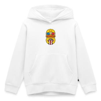 Ente Popcorn Kino - Kinder Premium Organic Hoodie - Weiß - Vorne - AI Model Kid Female (0cm)