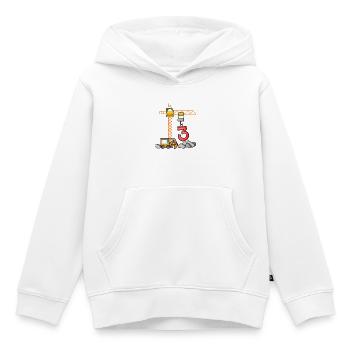 Bagger T-shirt 3. Anniversaire 3 ans garçon chemise - Sweat Premium à capuche enfant bio - blanc - Devant - AI Model Kid Female (0cm)