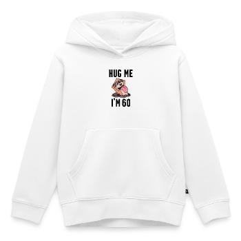 60 ans - 60 ans - Câlin - Sweat Premium à capuche enfant bio - blanc - Devant - AI Model Kid Female (0cm)