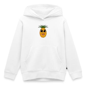 Ananas - Sweat Premium à capuche enfant bio - blanc - Devant - AI Model Kid Female (0cm)