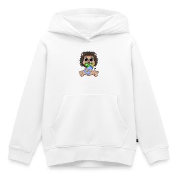 Baby Löwe - Kinder Premium Organic Hoodie - Weiß - Vorne - AI Model Kid Female (0cm)
