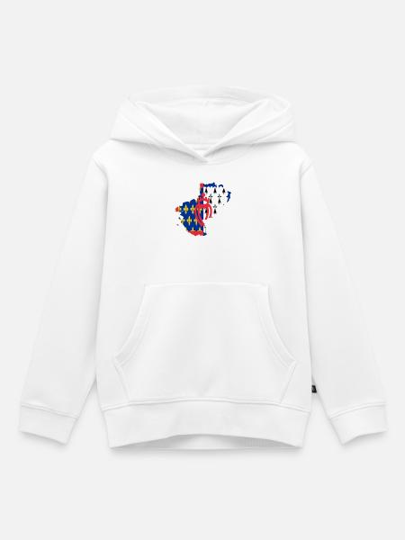 Pays de loire - Sweat Premium à capuche enfant bio - blanc