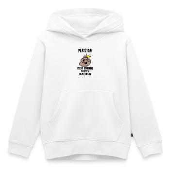 Kacke König - Kinder Premium Organic Hoodie - Weiß - Vorne - AI Model Kid Female (0cm)