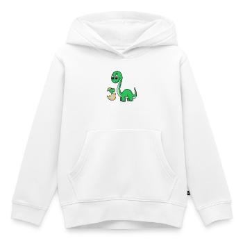 Dinosaurier mit Baby Dinosaurier - Kinder Premium Organic Hoodie - Weiß - Vorne - AI Model Kid Female (0cm)