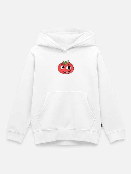 Tomate - Kinder Premium Organic Hoodie - Weiß