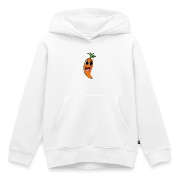 Carotte Carotte Carotte Légumes - Sweat Premium à capuche enfant bio - blanc - Devant - AI Model Kid Female (0cm)