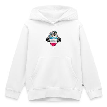 Rostock couleurs vives sous la chemise - Sweat Premium à capuche enfant bio - blanc - Devant - AI Model Kid Female (0cm)