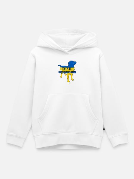 Ukraine Tierrettung - Kinder Premium Organic Hoodie - Weiß