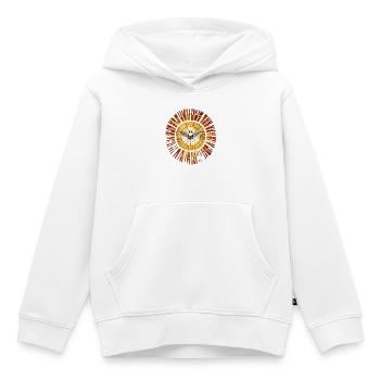 Colombe de la Paix Vintage - Sweat Premium à capuche enfant bio - blanc - Devant - AI Model Kid Female (0cm)