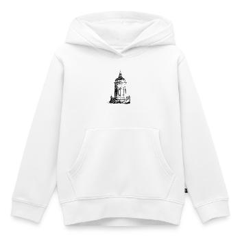 Château d’eau de Mannheim Mannheim - Sweat Premium à capuche enfant bio - blanc - Devant - AI Model Kid Female (0cm)