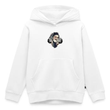 Seemann mit Pfeife unterm Shirt - Kinder Premium Organic Hoodie - Weiß - Vorne - AI Model Kid Female (0cm)