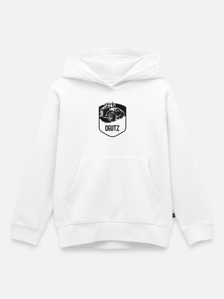 Deutz Traktor Wappen - Kinder Premium Organic Hoodie - Weiß
