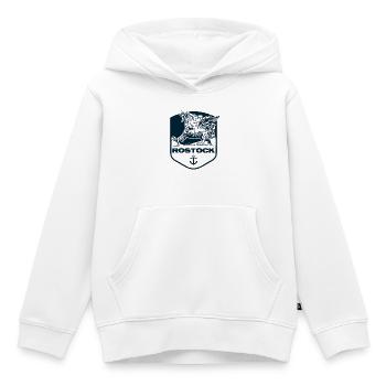 Rostock - Kinder Premium Organic Hoodie - Weiß - Vorne - AI Model Kid Female (0cm)
