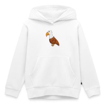 Aigle - Sweat Premium à capuche enfant bio - blanc - Devant - AI Model Kid Female (0cm)