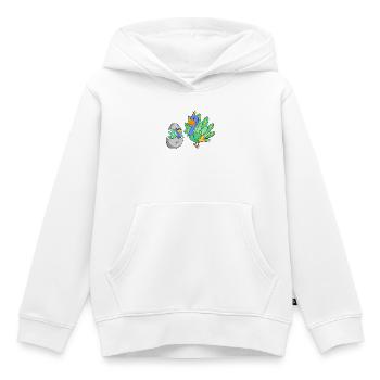 Peacock with baby peacock - Kids Premium Organic Hoodie - white - Front - AI Model Kid Female (0cm)