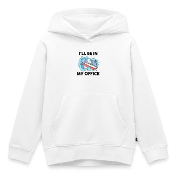 Capitaine de bateau Bateau à moteur Permis de bateau - Sweat Premium à capuche enfant bio - blanc - Devant - AI Model Kid Female (0cm)