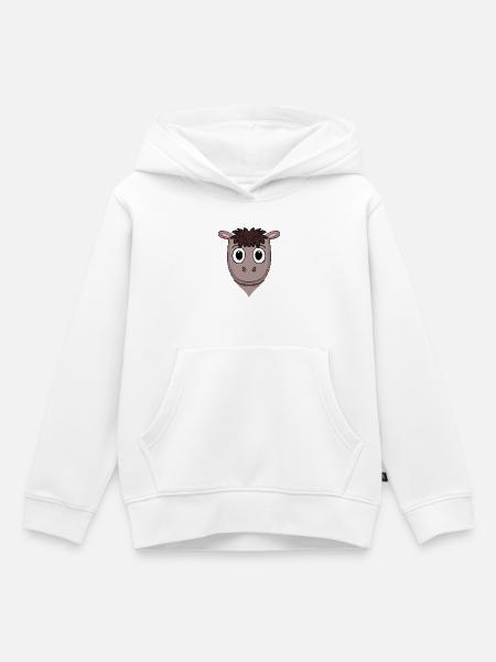 Pferd - Kinder Premium Organic Hoodie - Weiß