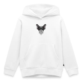 Orientalisch Kurzhaar Katze mit Sonnenbrille - Kinder Premium Organic Hoodie - Weiß - Vorne - AI Model Kid Female (0cm)