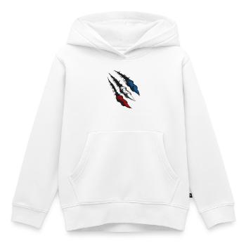 Griffes de Rostock - Sweat Premium à capuche enfant bio - blanc - Devant - AI Model Kid Female (0cm)