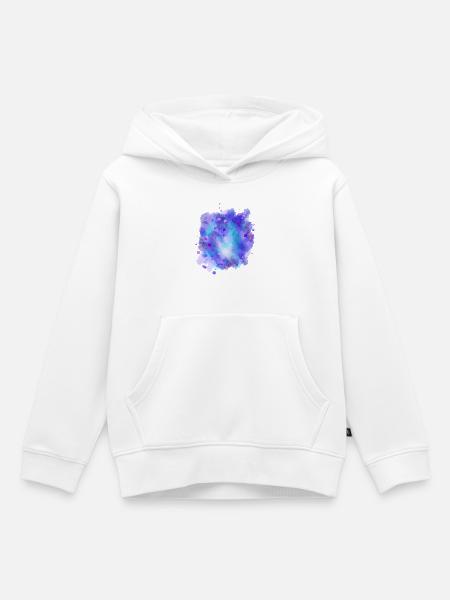Azurblaue Energie Kugel - Kinder Premium Organic Hoodie - Weiß