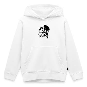 Vintage Nikolaus - Weihnachtsmann Gesicht - Kinder Premium Organic Hoodie - Weiß - Vorne - AI Model Kid Female (0cm)