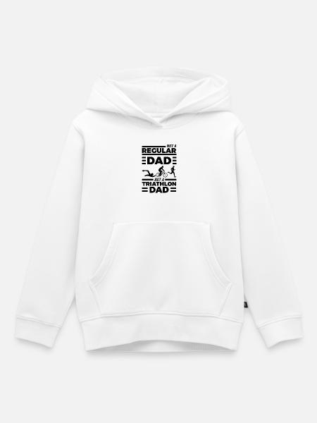 Triathlon Vater - Kinder Premium Organic Hoodie - Weiß