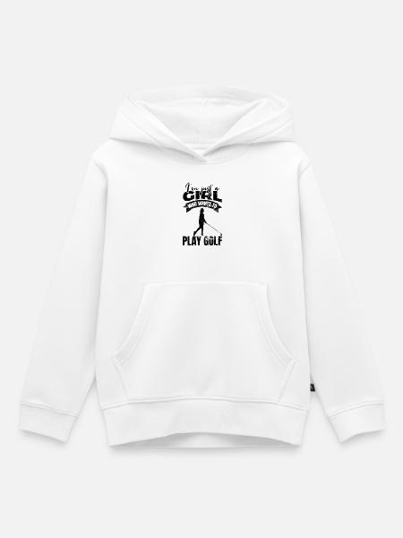 Golferin - Kinder Premium Organic Hoodie - Weiß
