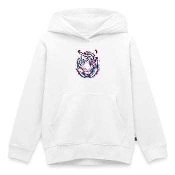 Tigerkopf - Tiger - Katzenauge Wildkatze - Kinder Premium Organic Hoodie - Weiß - Vorne - AI Model Kid Female (0cm)