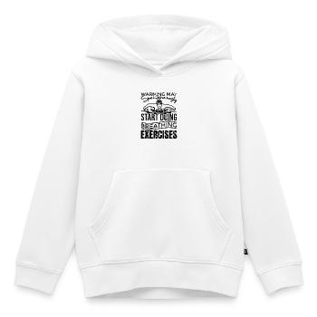Nageurs de compétition - Sweat Premium à capuche enfant bio - blanc - Devant - AI Model Kid Female (0cm)