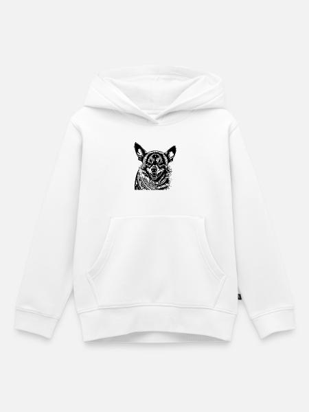 Chihuahua Tattoo - Kinder Premium Organic Hoodie - Weiß