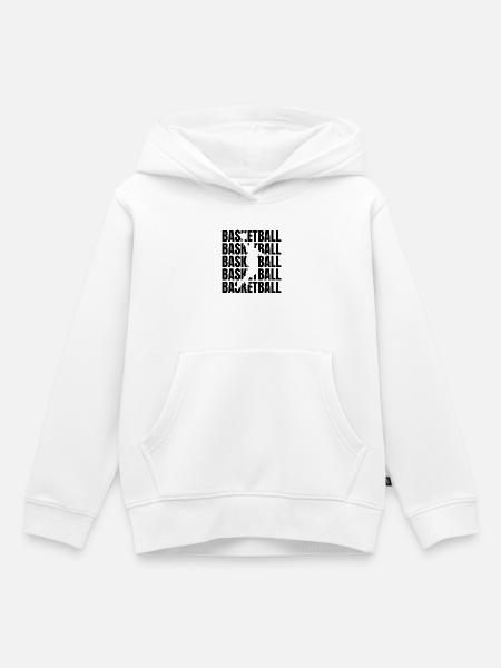 Basketballspieler - Kinder Premium Organic Hoodie - Weiß