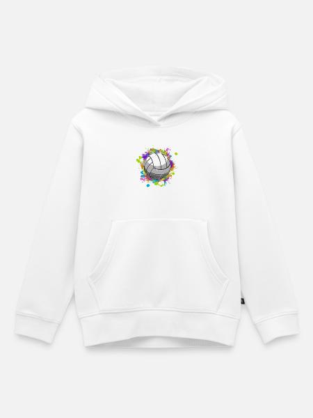 Volleyball - Kinder Premium Organic Hoodie - Weiß