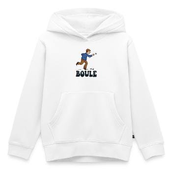Boules boules boules pour boule pétanque boule - Sweat Premium à capuche enfant bio - blanc - Devant - AI Model Kid Female (0cm)