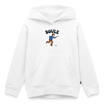 Boules boules boules pour boule pétanque boule - Sweat Premium à capuche enfant bio - blanc - Devant - AI Model Kid Female (0cm)