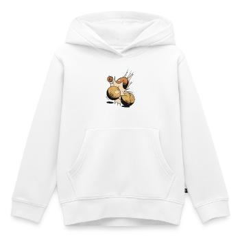 Boules boules boules pour boule pétanque boule - Sweat Premium à capuche enfant bio - blanc - Devant - AI Model Kid Female (0cm)