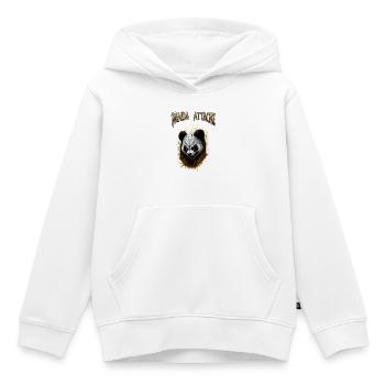 Conception de l’attaquant Dark Panda - Sweat Premium à capuche enfant bio - blanc - Devant - AI Model Kid Female (0cm)