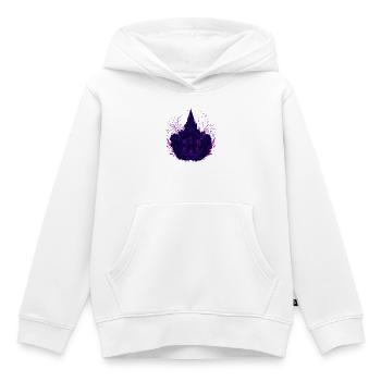 Mystische Lila Neon Nächte - Kinder Premium Organic Hoodie - Weiß - Vorne - AI Model Kid Female (0cm)