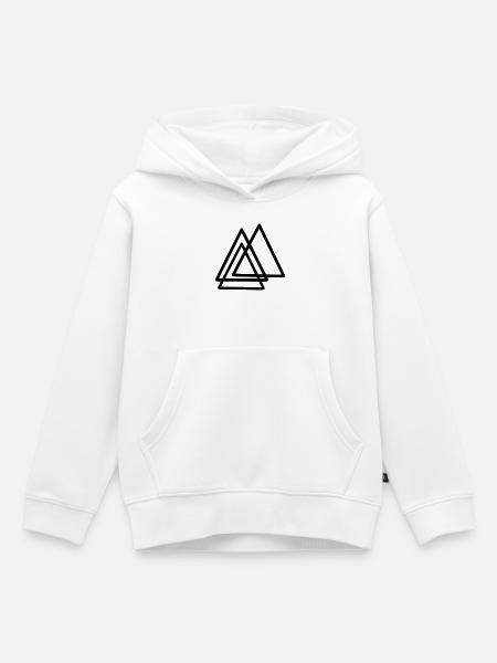 Formen - Dreiecke - Kinder Premium Organic Hoodie - Weiß