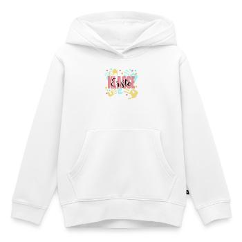 Erste Klasse Hände - Kinder Premium Organic Hoodie - Weiß - Vorne - AI Model Kid Female (0cm)