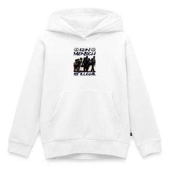 Kein Mensch ist Illegal - Kinder Premium Organic Hoodie - Weiß - Vorne - AI Model Kid Female (0cm)