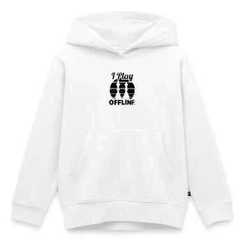 Ich spiele offline - Kinder Premium Organic Hoodie - Weiß - Vorne - AI Model Kid Female (0cm)