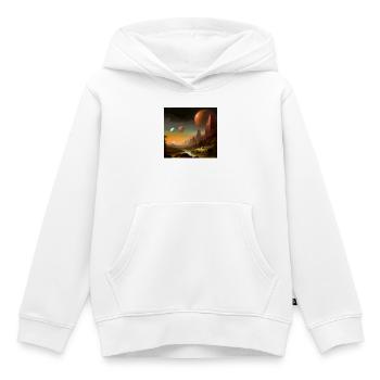 Planet Universum Himmel - Kinder Premium Organic Hoodie - Weiß - Vorne - AI Model Kid Female (0cm)