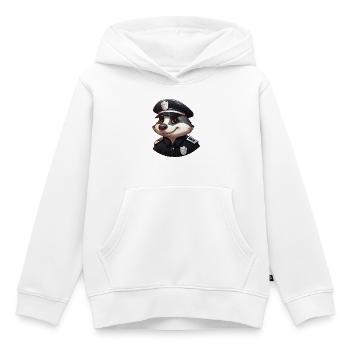 Dachs Polizistin - Kinder Premium Organic Hoodie - Weiß - Vorne - AI Model Kid Female (0cm)