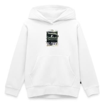 Robur LO 2002 DDR - Kinder Premium Organic Hoodie - Weiß - Vorne - AI Model Kid Female (0cm)